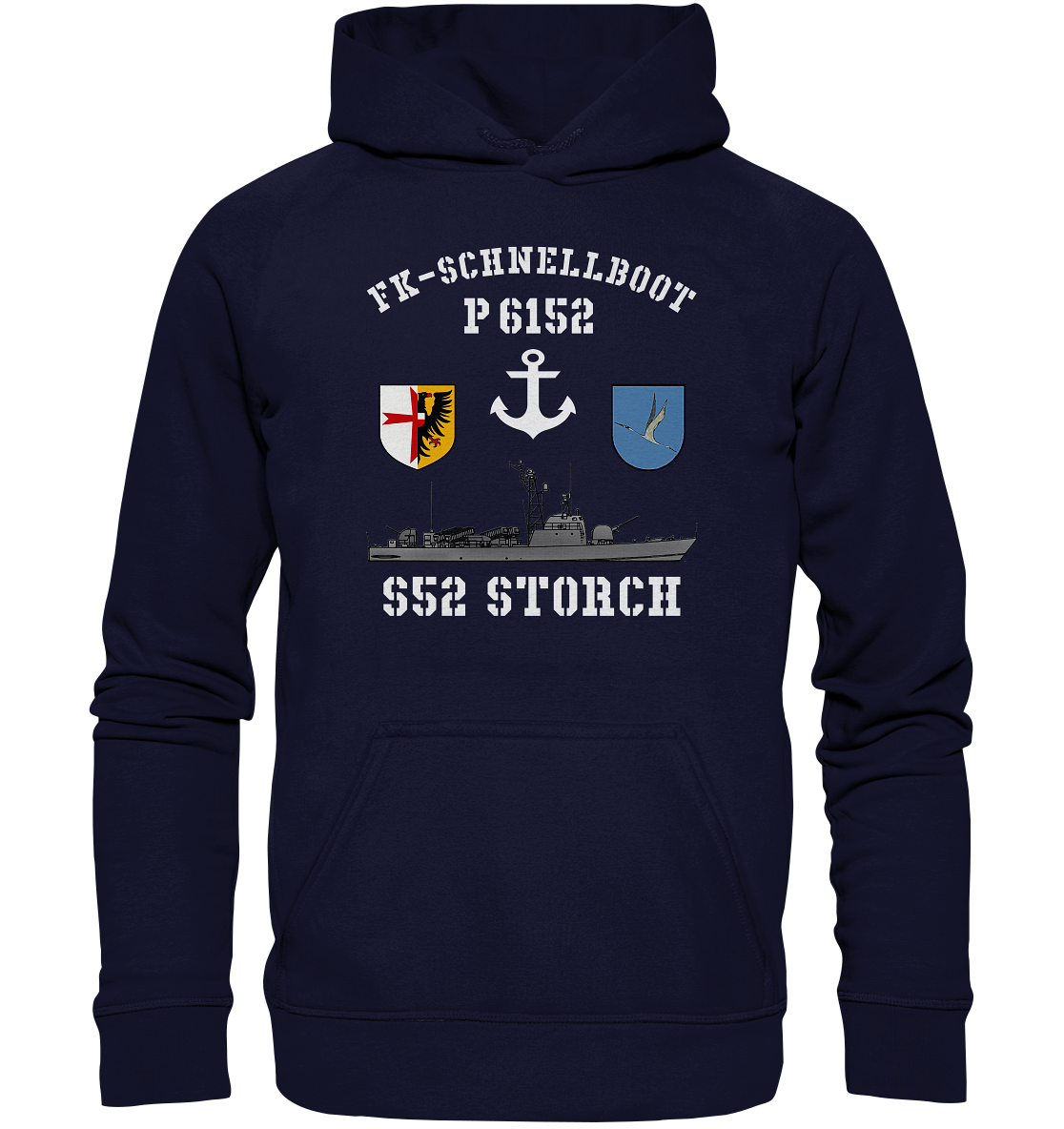 FK-Schnellboot P6152 STORCH Anker - Basic Unisex Hoodie XL