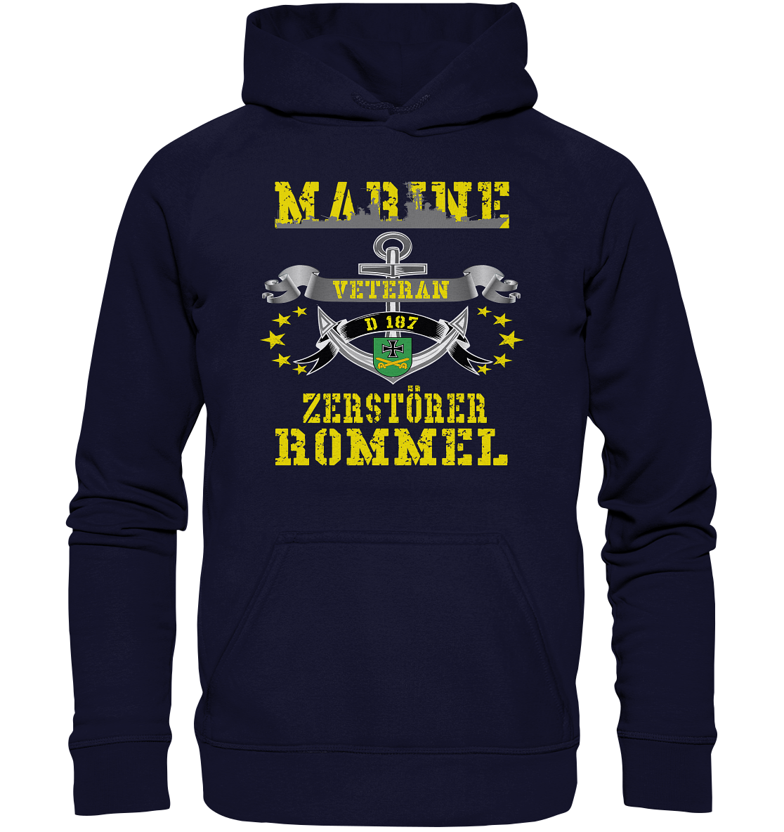 Zerstörer D187 ROMMEL Marine Veteran - Basic Unisex Hoodie XL