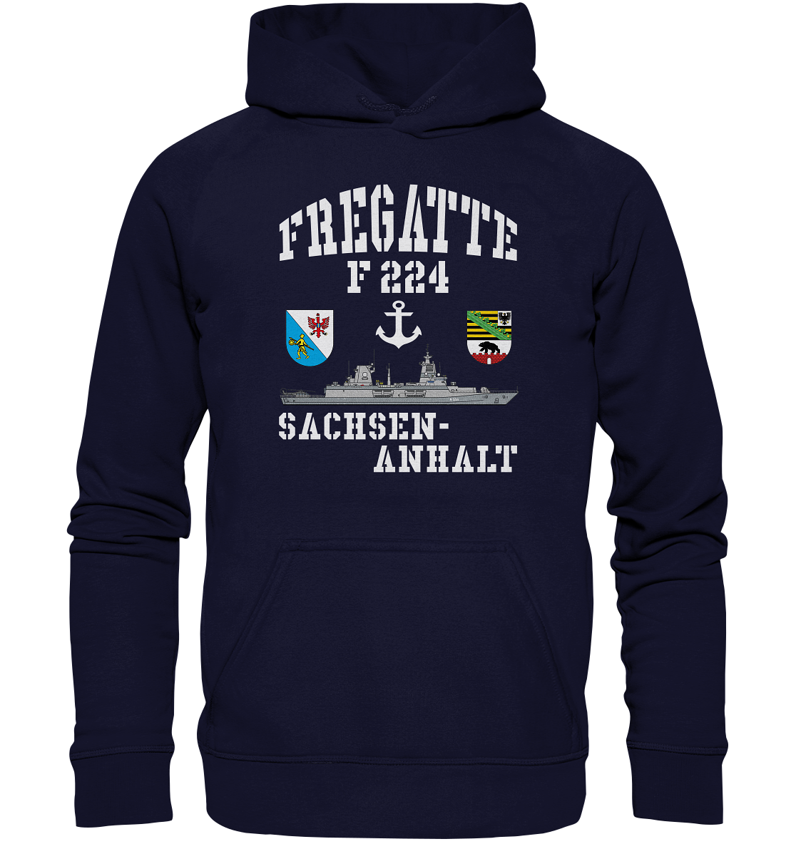 Fregatte F224 SACHSEN-ANHALT Anker - Basic Unisex Hoodie XL