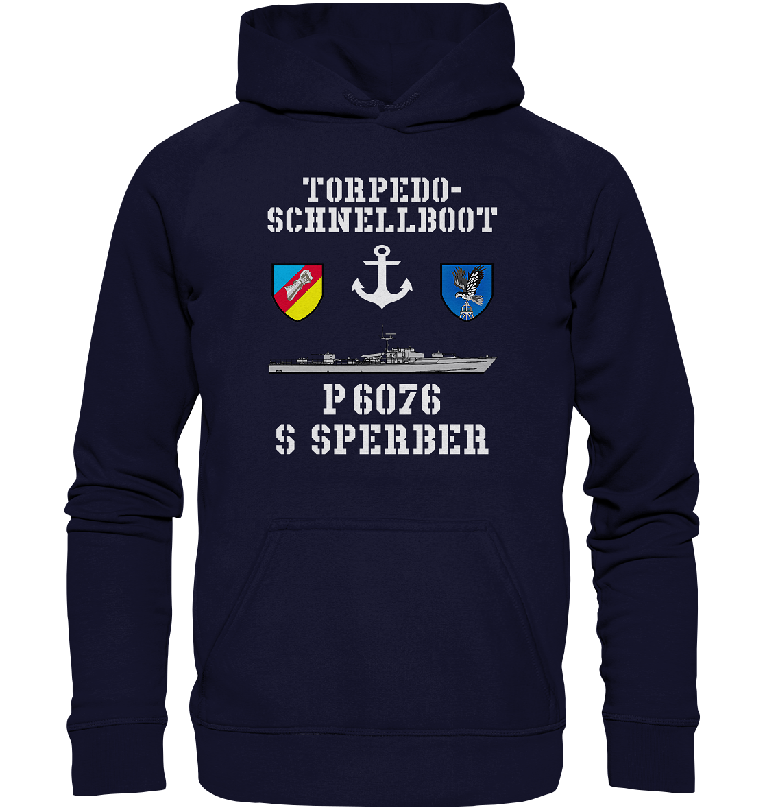 Torpedo-Schnellboot P6076 SPERBER Anker - Basic Unisex Hoodie XL