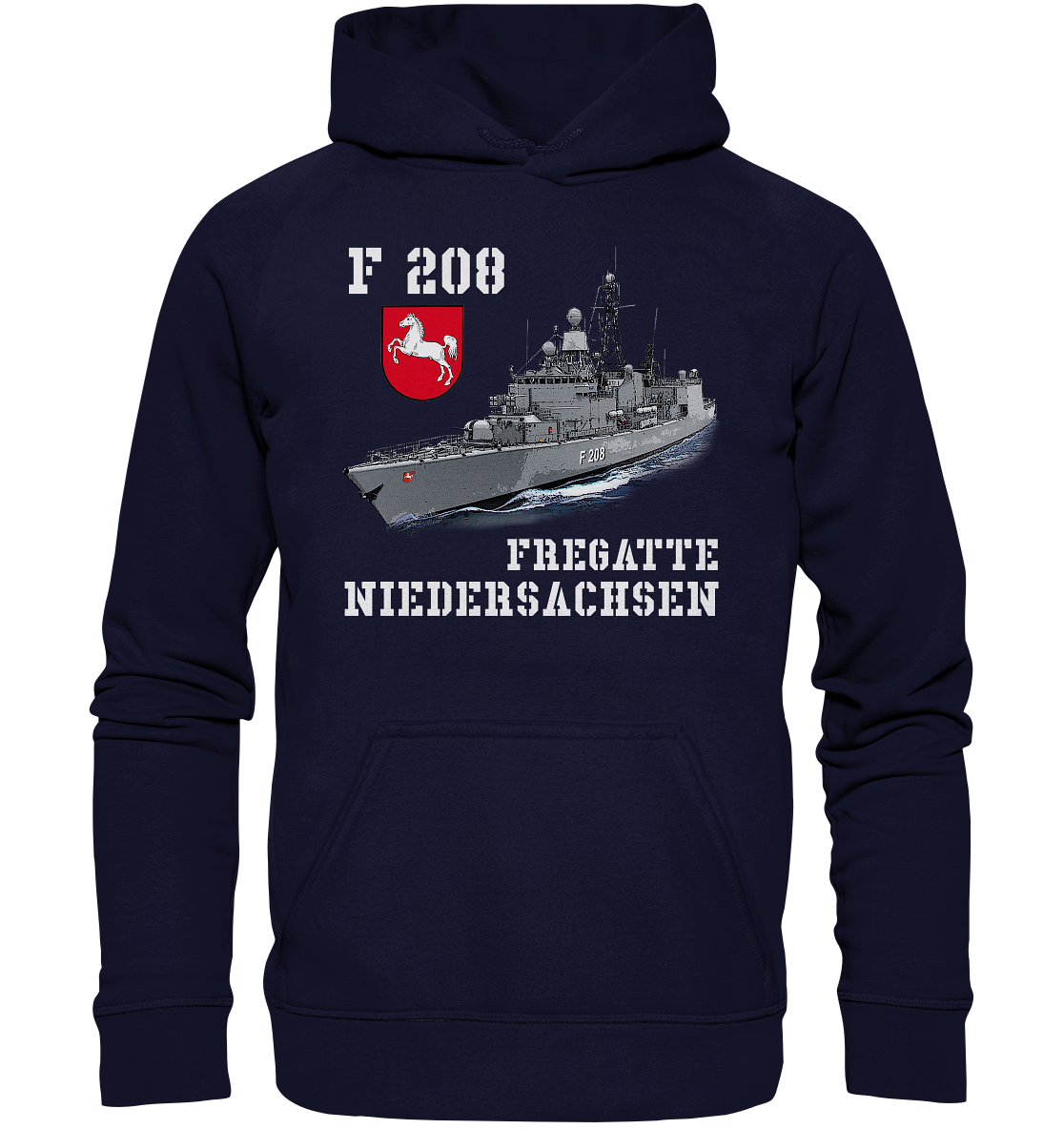 F208 Fregatte NIEDERSACHSEN - Basic Unisex Hoodie XL