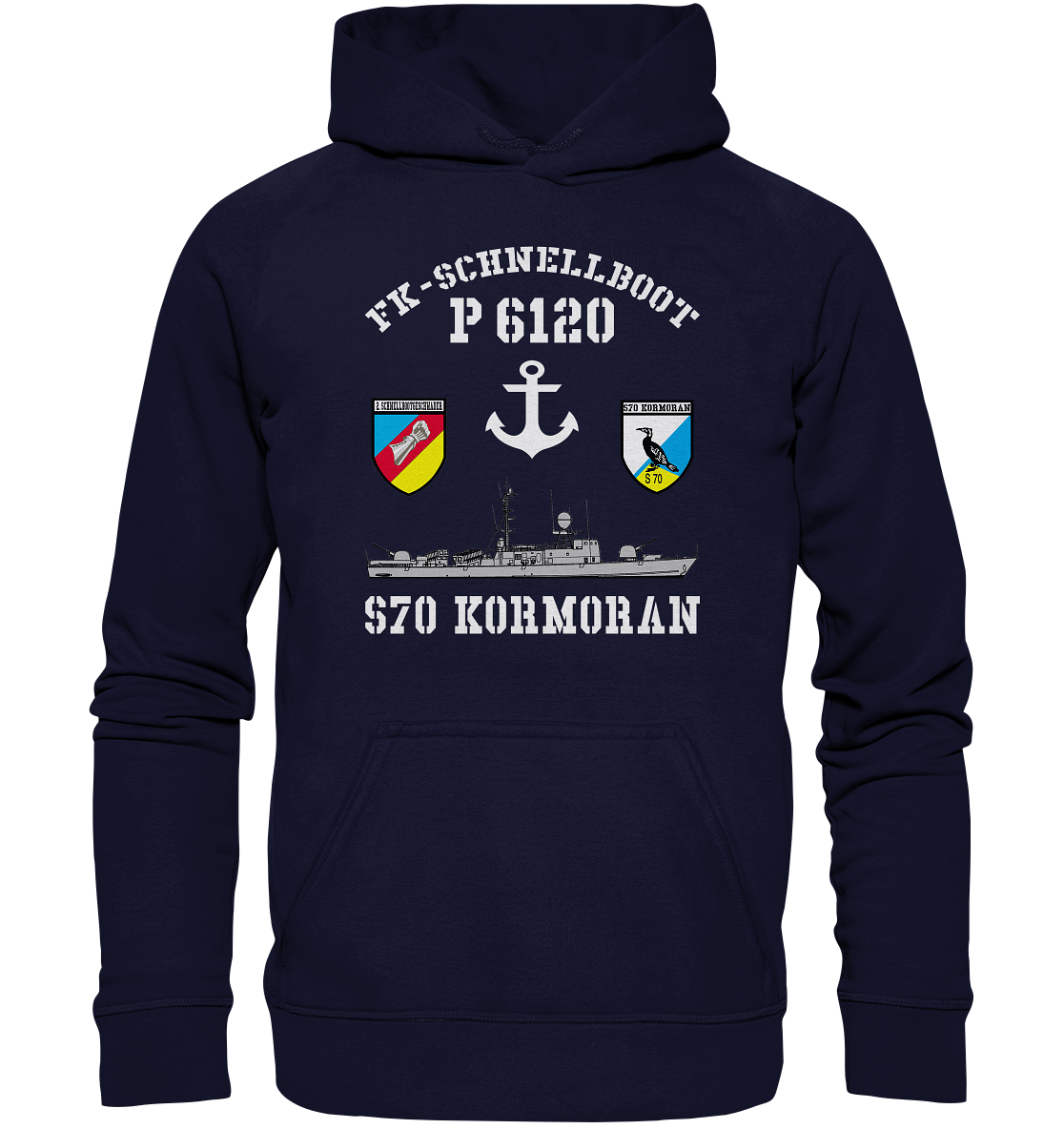 FK-Schnellboot P6120 KORMORAN 2.SG Anker - Basic Unisex Hoodie XL