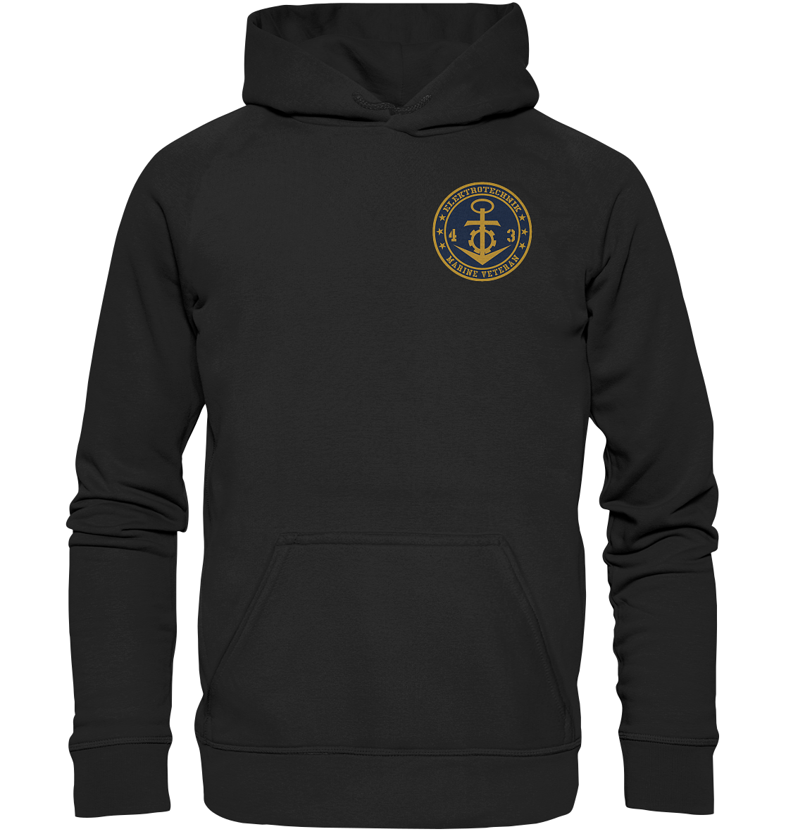 ELEKROTECHNIK 43er Marine Veteran Brustlogo - Basic Unisex Hoodie XL