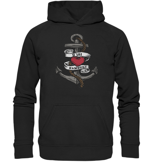 Anker Herz Zerstörer D181 HAMBURG - Basic Unisex Hoodie XL