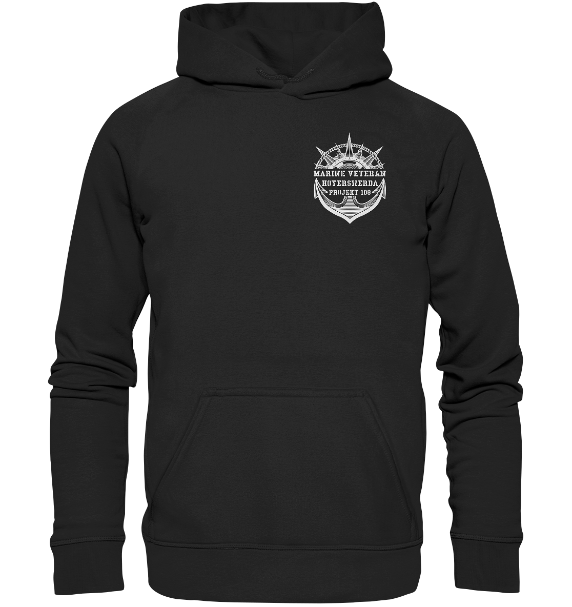 Projekt 108 HOYERSWERDA Marine Veteran Brustlogo - Basic Unisex Hoodie XL