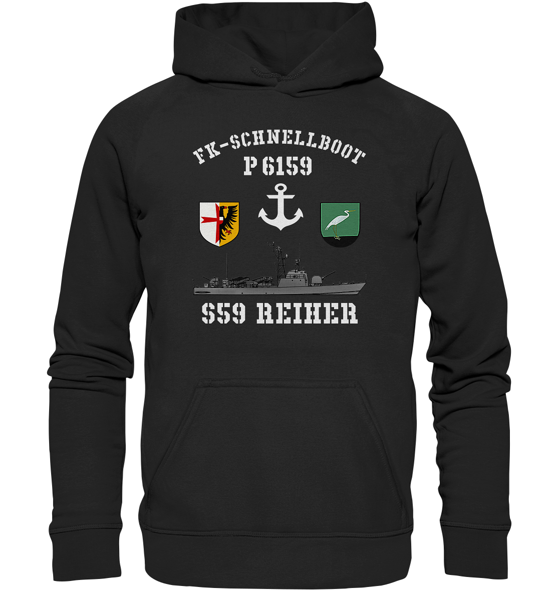 FK-Schnellboot P6159 REIHER Anker - Basic Unisex Hoodie XL