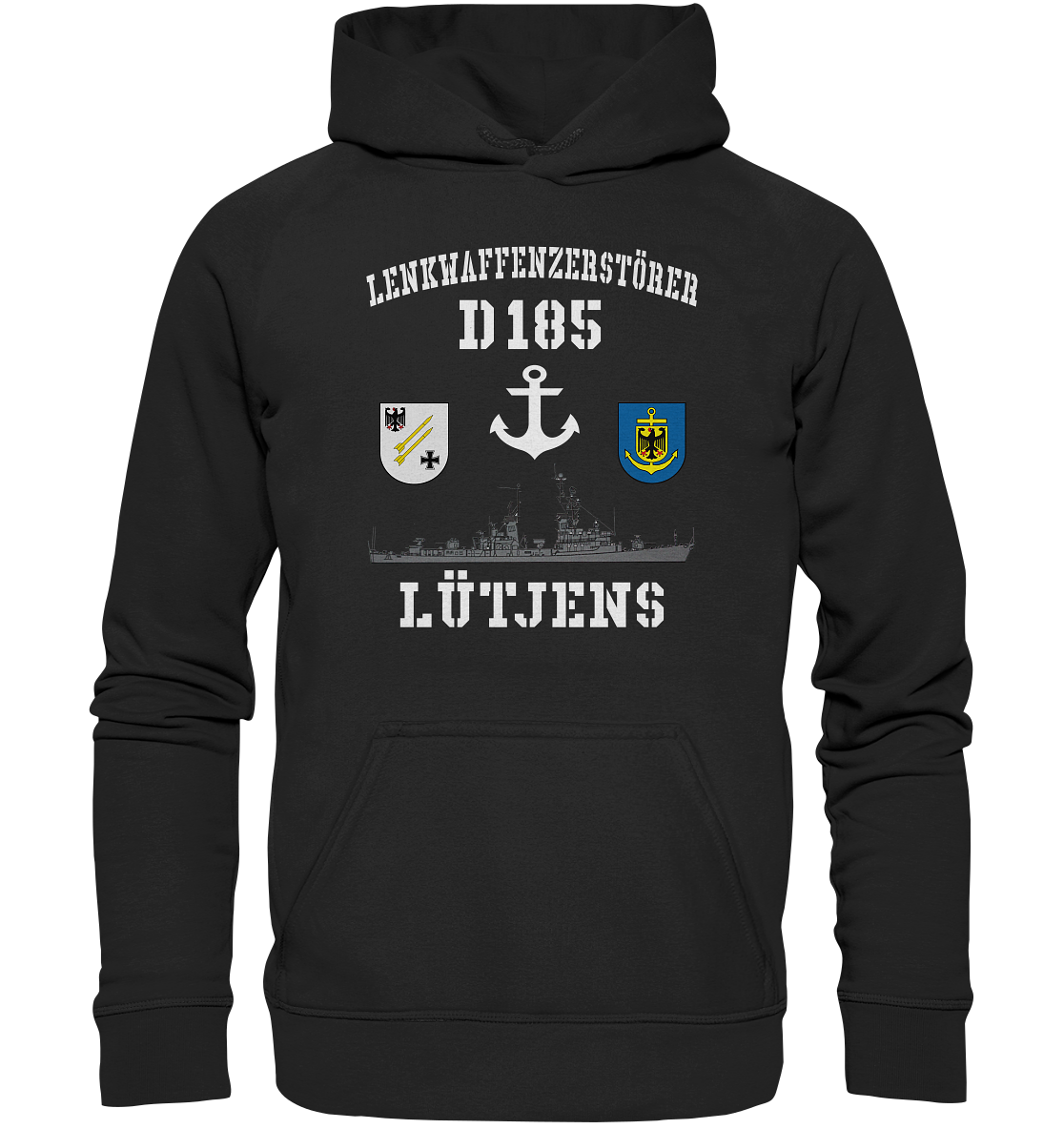 Lenkwaffenzerstörer D185 LÜTJENS Anker - Basic Unisex Hoodie XL