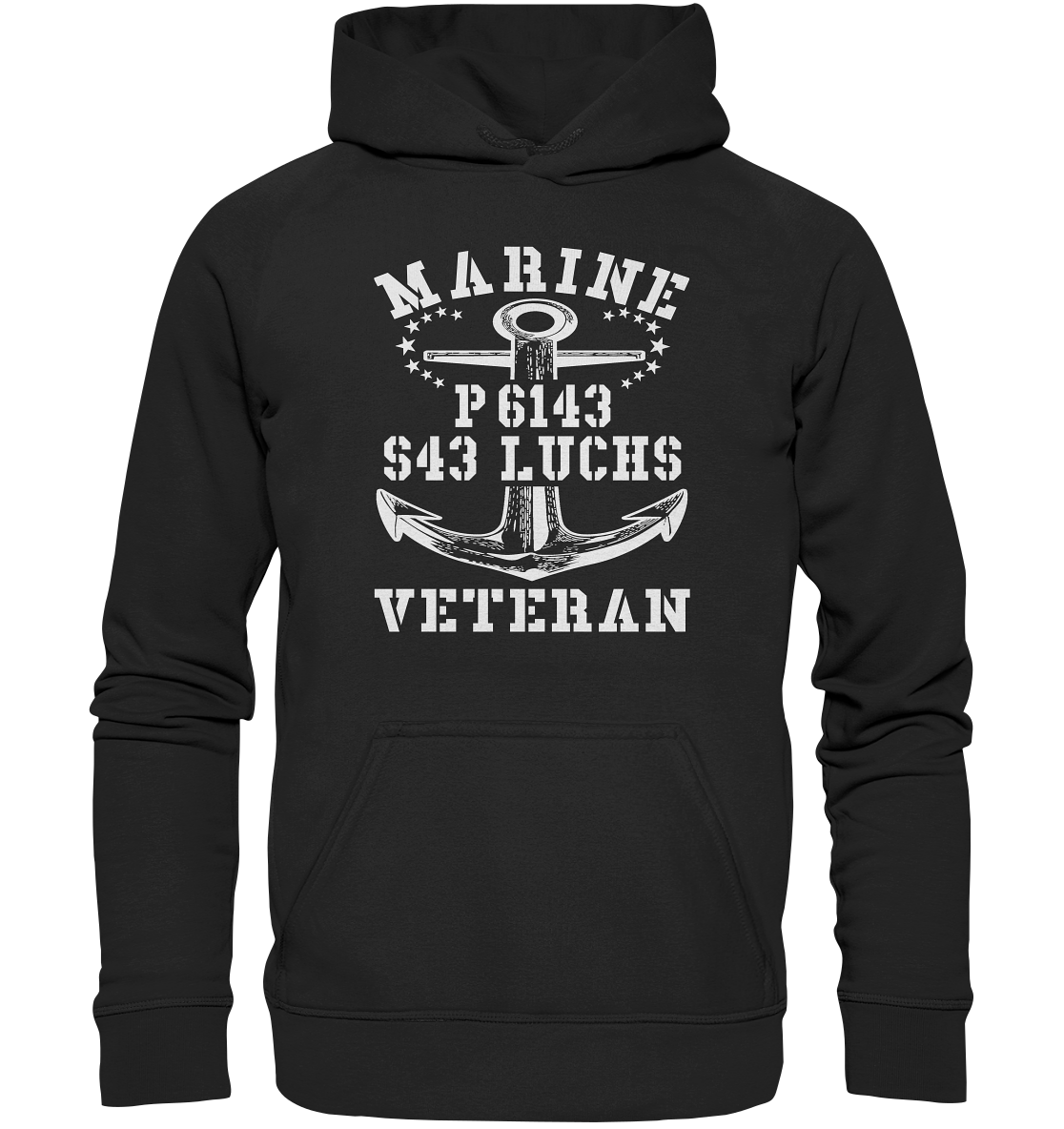 P6143 S43 LUCHS Marine Veteran - Basic Unisex Hoodie XL