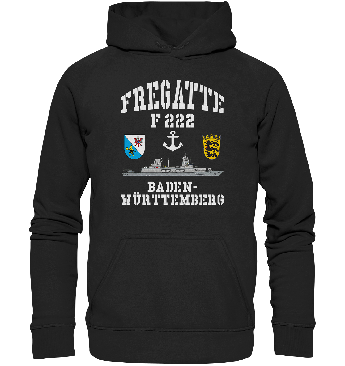 Fregatte F222 BADEN-WÜRTTEMBERG Anker - Basic Unisex Hoodie XL