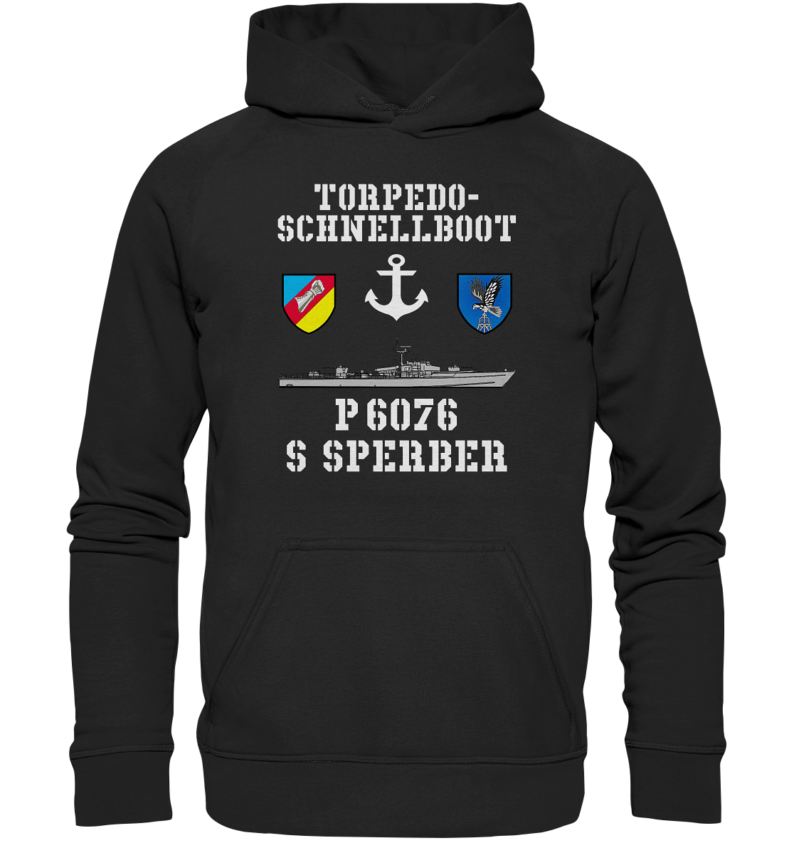 Torpedo-Schnellboot P6076 SPERBER Anker - Basic Unisex Hoodie XL