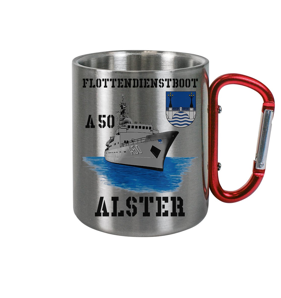 Flottendienstboot A50 Alster - Edelstahl Tasse