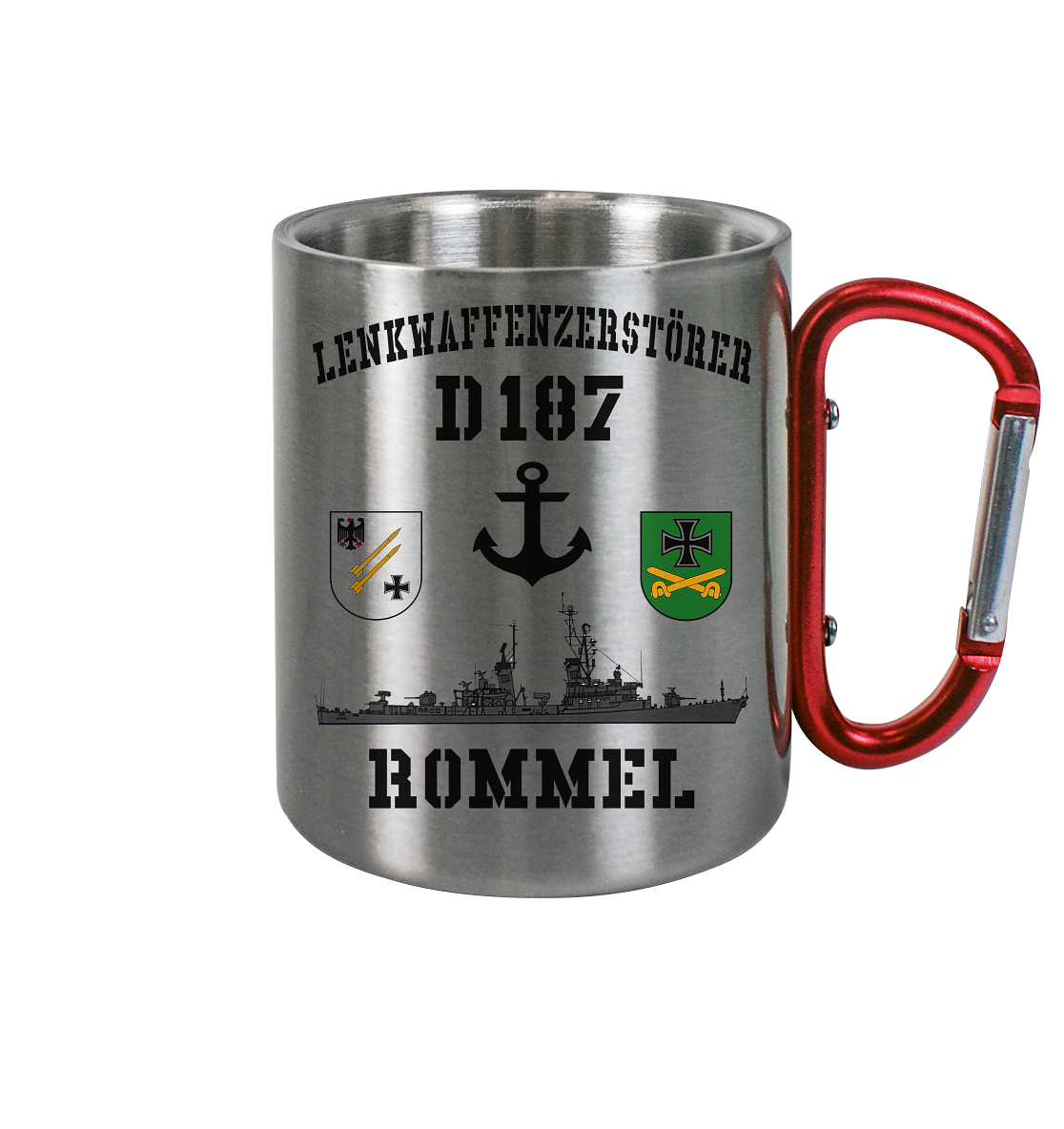 Lenkwaffenzerstörer D187 ROMMEL Anker - Edelstahl Tasse
