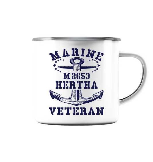 BiMi M2653 H.E.R.T.H.A. Marine Veteran - Emaille Tasse (Silber)