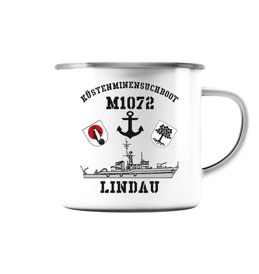 KM-Boot M1072 LINDAU Anker - Emaille Tasse (Silber)