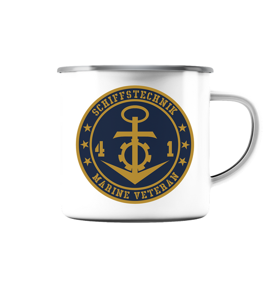 41er SCHIFFSTECHNIK - Emaille Tasse (Silber)