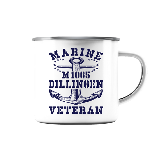 Mij.-Boot M1065 DILLINGEN Marine Veteran  - Emaille Tasse (Silber)
