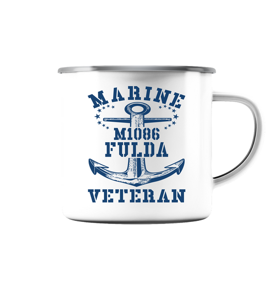 Marine Veteran M1086 FULDA - Emaille Tasse (Silber)