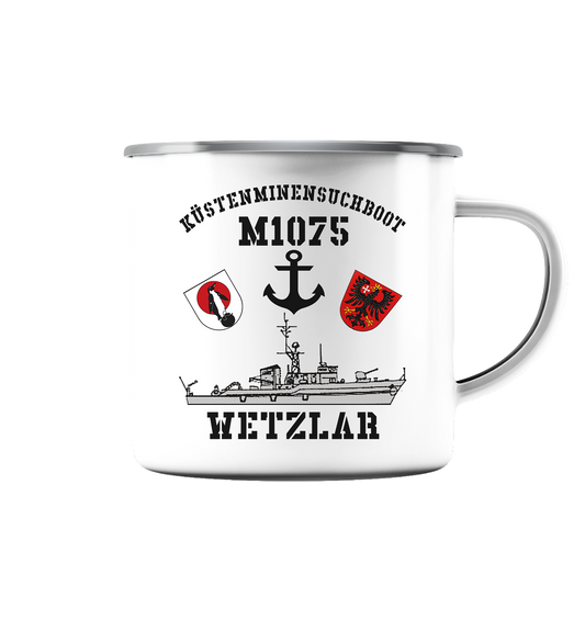 KM-Boot M1075 WETZLAR Anker - Emaille Tasse (Silber)