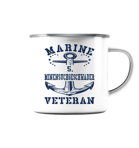5. Minensuchgeschwader Marine Veteran - Emaille Tasse (Silber)