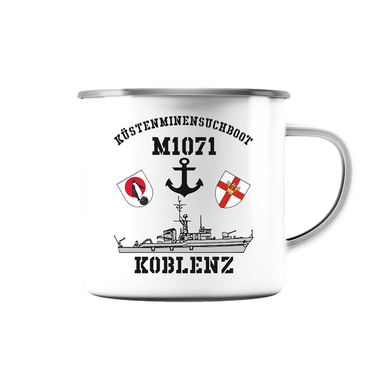 KM-Boot M1071 KOBLENZ Anker - Emaille Tasse (Silber)