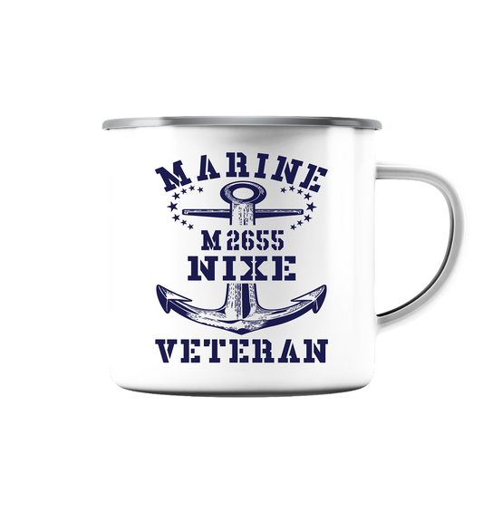 BiMi M2655 NIXE Marine Veteran - Emaille Tasse (Silber)