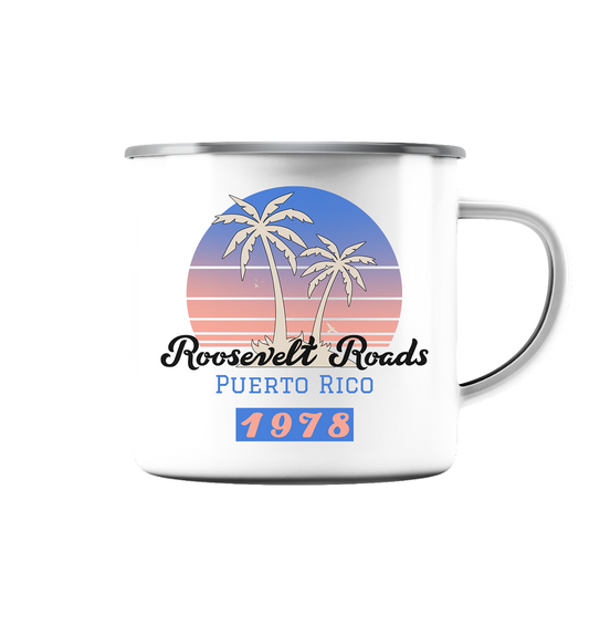 Roosevelt Roads - Emaille Tasse (Silber)