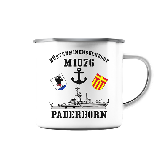 KM-Boot M1076 PADERBORN - Emaille Tasse (Silber)