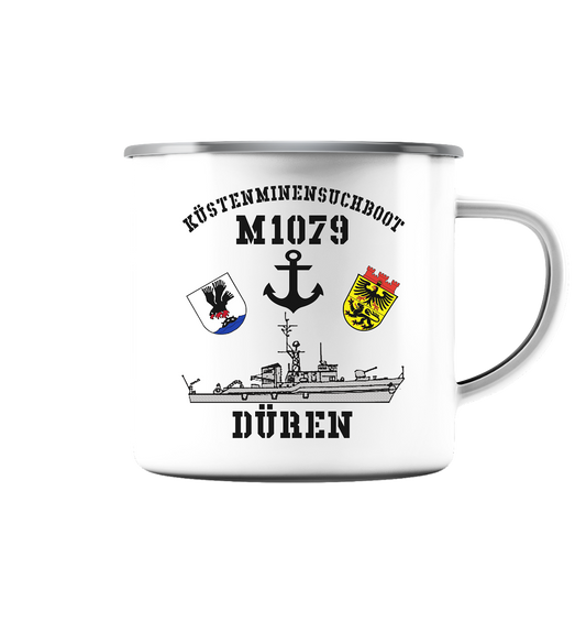 KM-Boot M1079 DÜREN - Emaille Tasse (Silber)