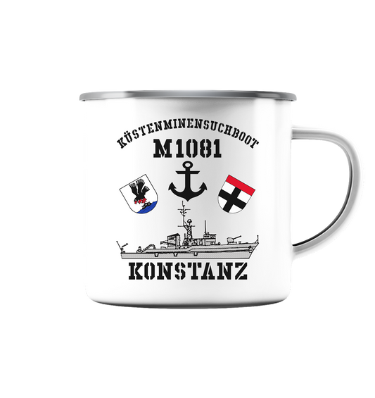 KM-Boot M1081 KONSTANZ - Emaille Tasse (Silber)
