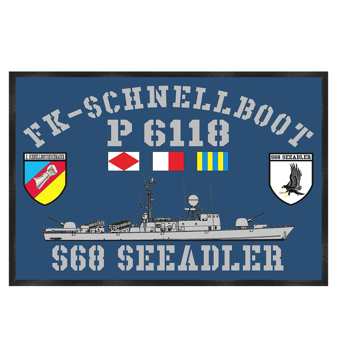 FK-Schnellboot P6118 SEEADLER 2.SG Anker  - Fußmatte 60x40cm