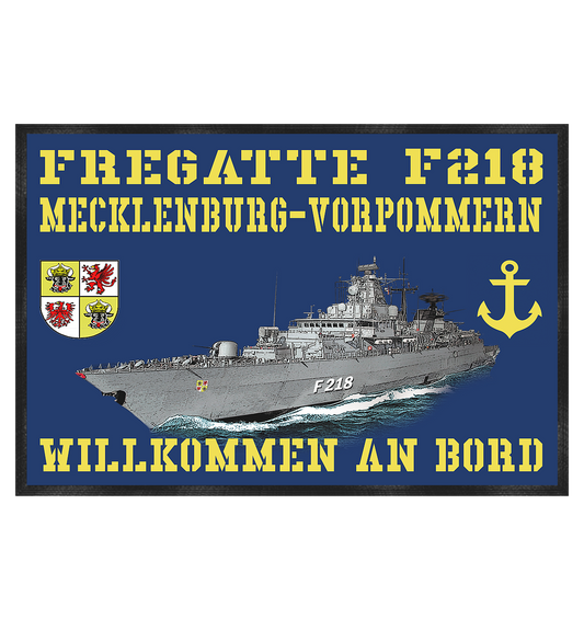 F218 Fregatte MECKLENBURG-VORPOMMERN - Fußmatte 60x40cm