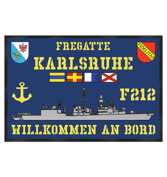 F212 Fregatte KARLSRUHE - Fußmatte 60x40cm