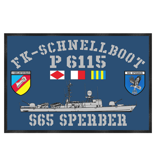 FK-Schnellboot P6115 S65 SPERBER - Fußmatte 60x40cm