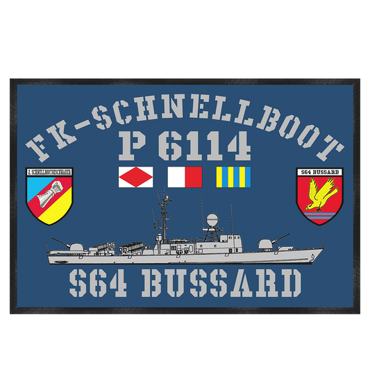 FK-Schnellboot P6114 BUSSARD 2.SG - Fußmatte 60x40cm