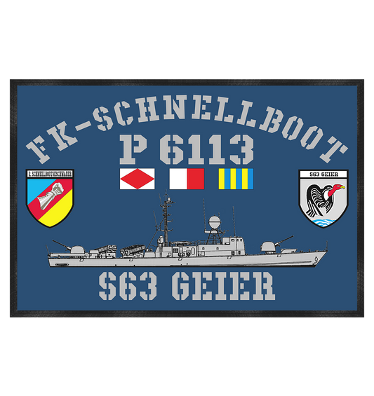 FK-Schnellboot P6113 S63 GEIER - Fußmatte 60x40cm