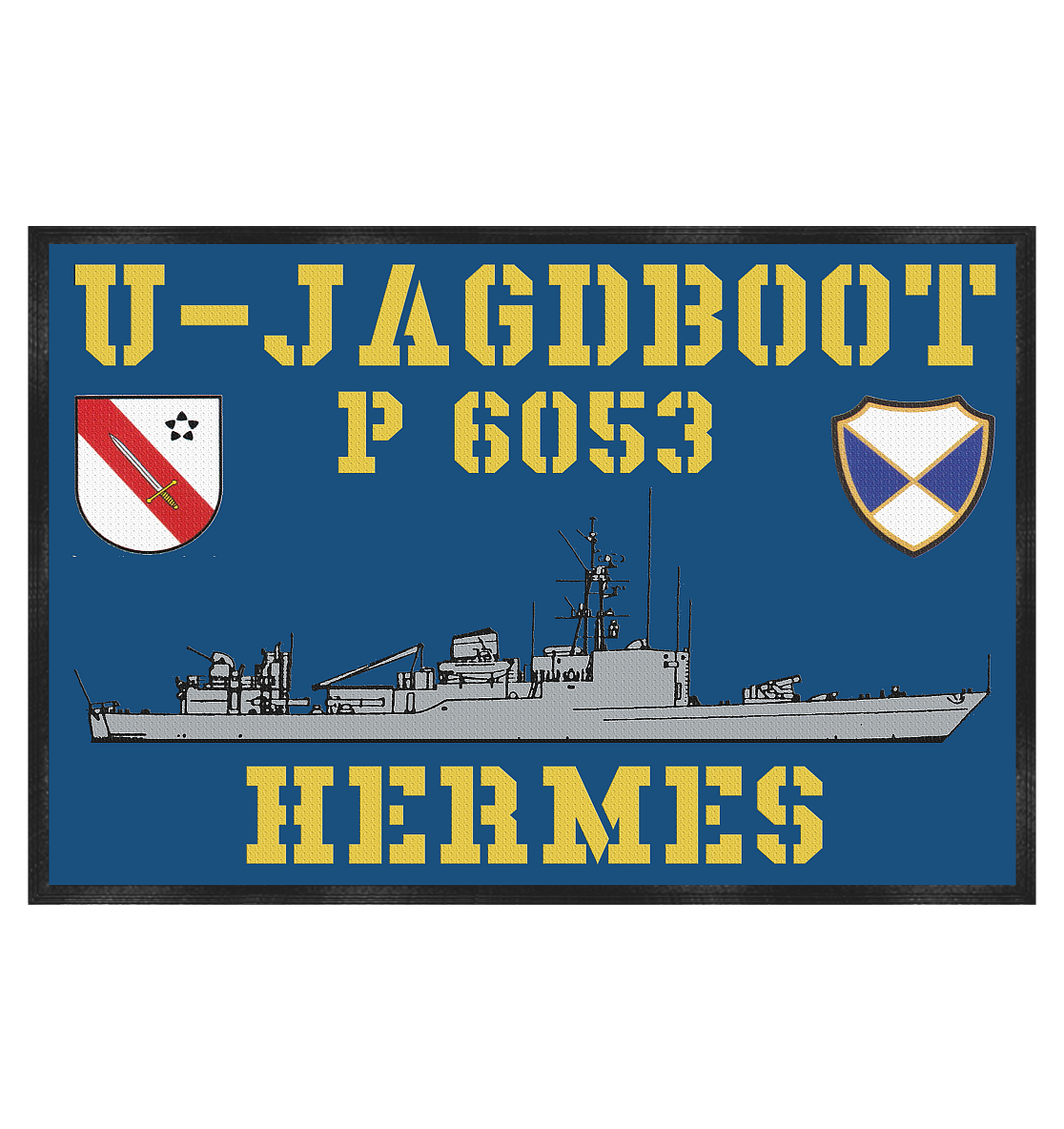 Fußmatte U-Jagdboot P6053 HERMES - Fußmatte 60x40cm