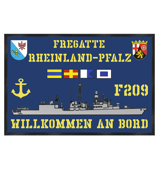 F209 Fregatte RHEINLAND-PFALZ - Fußmatte 60x40cm