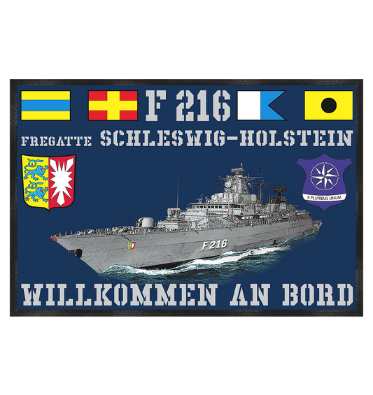 Fregatte F216 SCHLESWIG-HOLSTEIN-1 - Fußmatte 60x40cm
