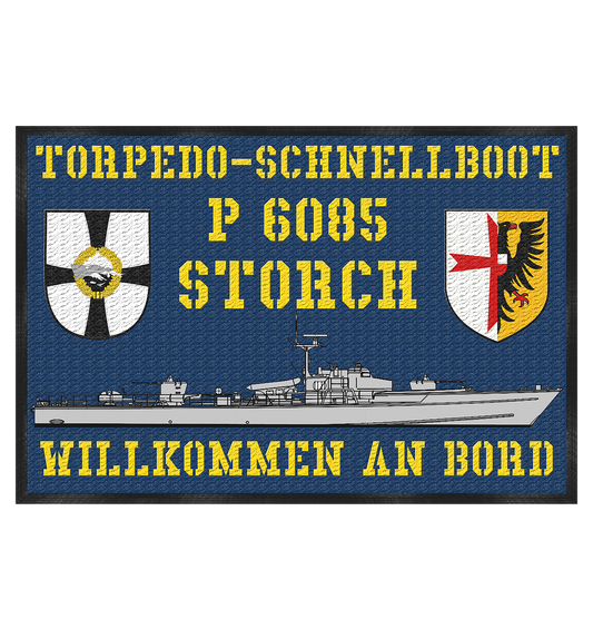 Torpedo-Schnellboot P6085 STORCH - Fußmatte 60x40cm