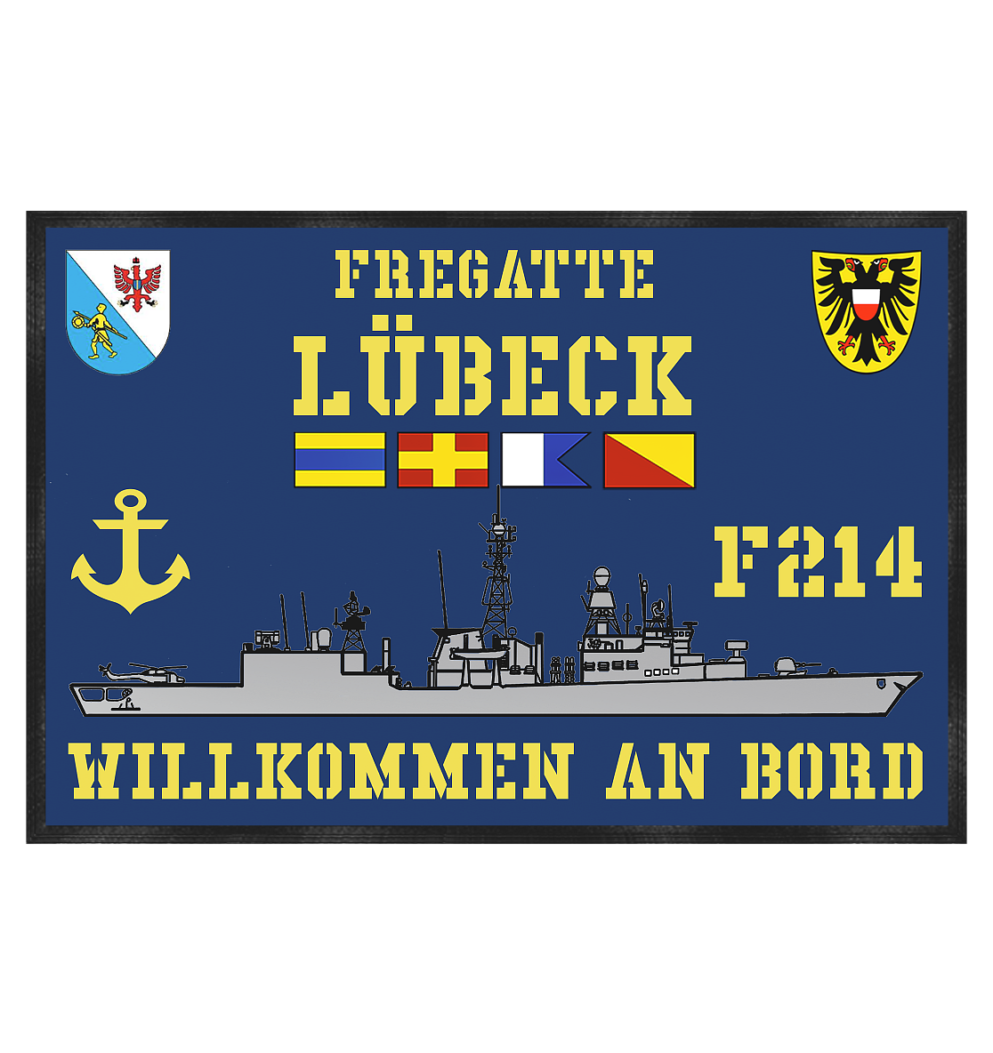 F214 Fregatte LÜBECK - Fußmatte 60x40cm
