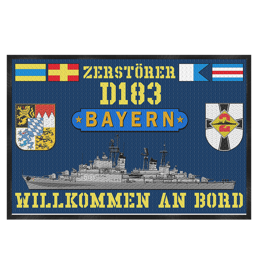 Zerstörer D183 BAYERN - Fußmatte 60x40cm