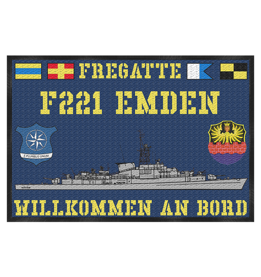 Fregatte F221 EMDEN - Fußmatte 60x40cm