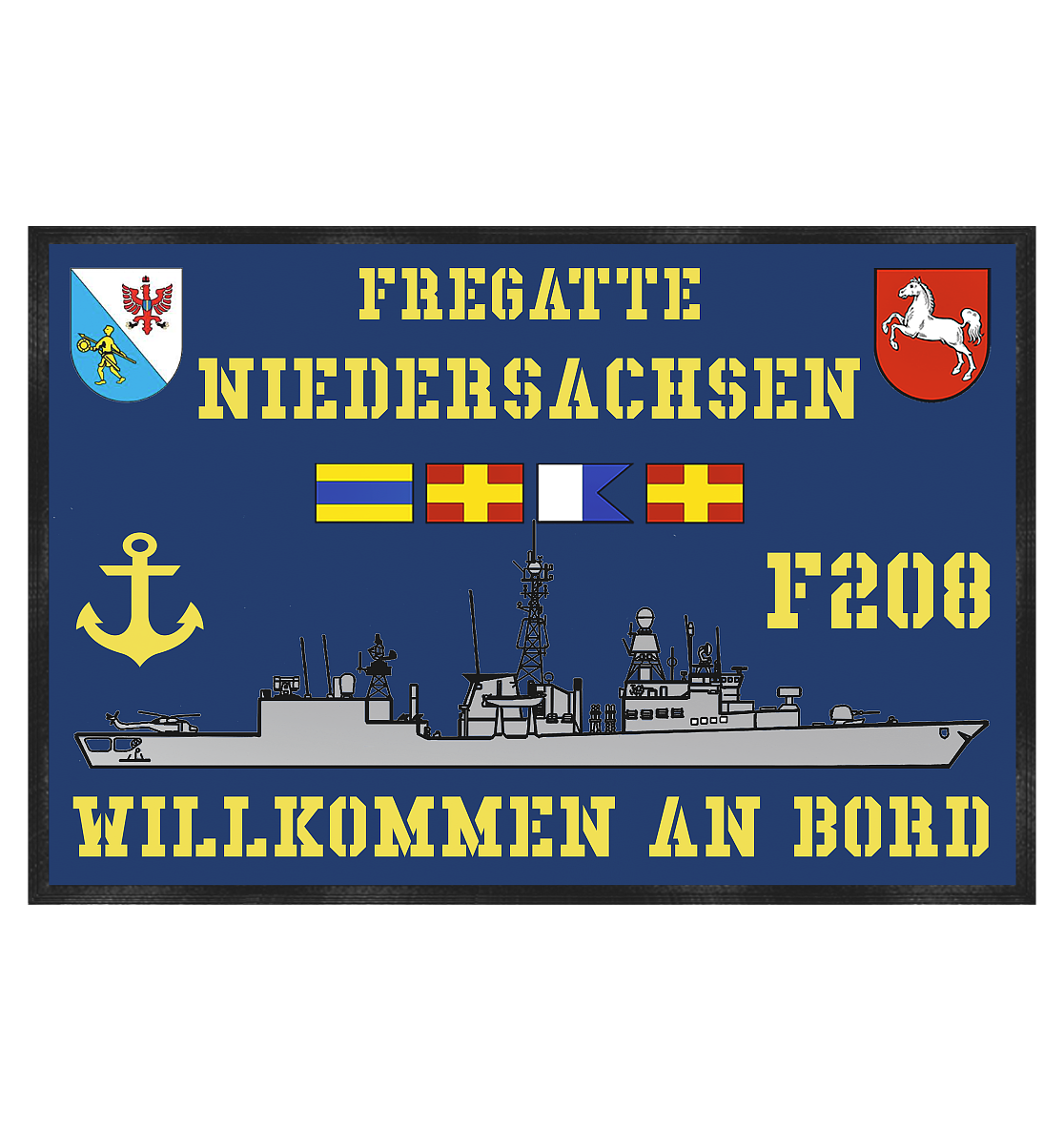 F208 Fregatte NIEDERSACHSEN - Fußmatte 60x40cm
