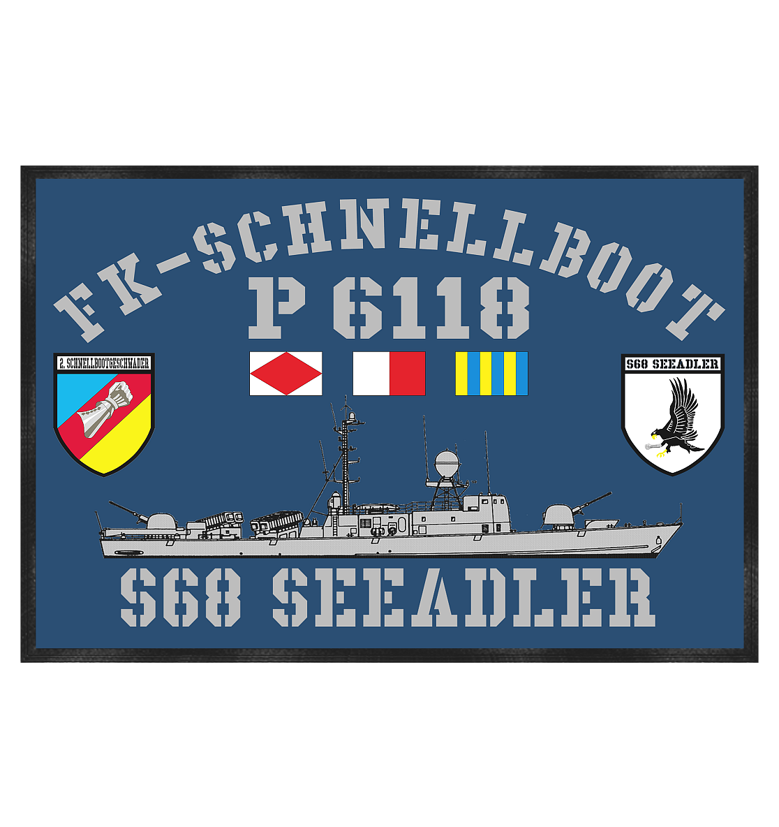 FK-Schnellboot P6118 S68 SEEADLER - Fußmatte 60x40cm