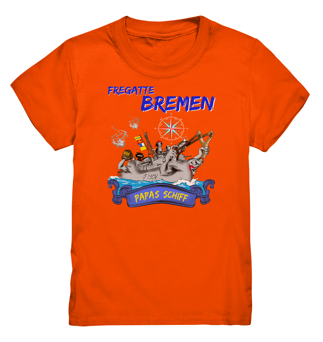 Fregatte F207 BREMEN Papas Schiff - Kids Premium Shirt