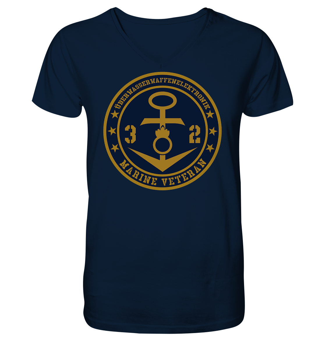 Marine Veteran 32er ÜBERWASSERWAFFENELEKTRONIK  - Mens Organic V-Neck Shirt