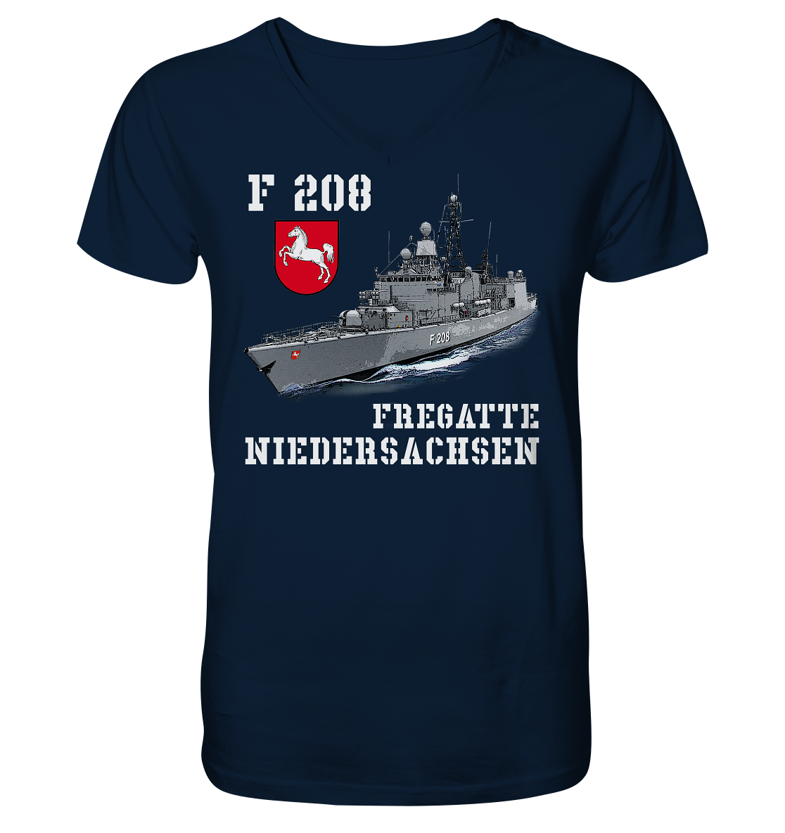F208 Fregatte NIEDERSACHSEN - Mens Organic V-Neck Shirt