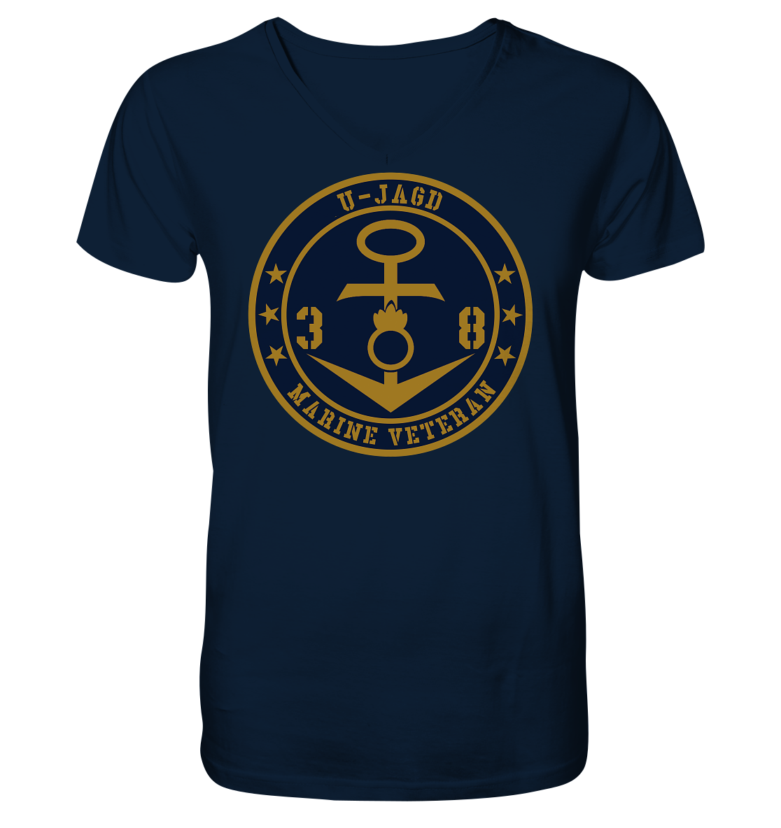Marine Veteran 38er U-JAGD - Mens Organic V-Neck Shirt