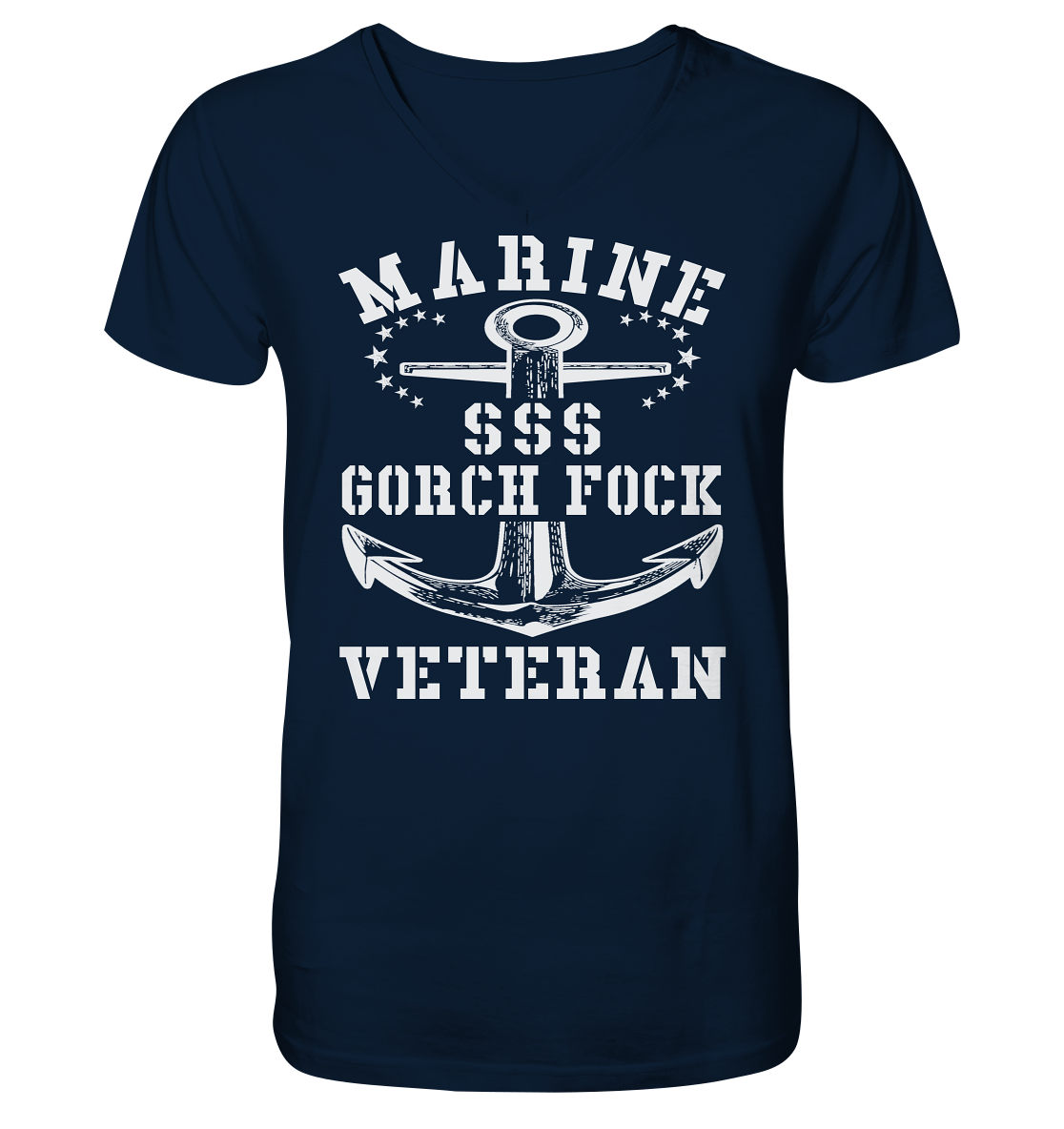 SSS GORCH FOCK MARINE VETERAN  - Mens Organic V-Neck Shirt