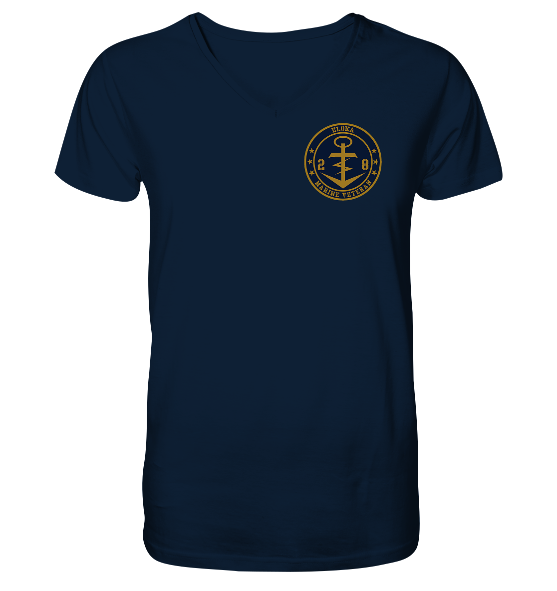 Marine Veteran 28er ELOKA Brustlogo - Mens Organic V-Neck Shirt